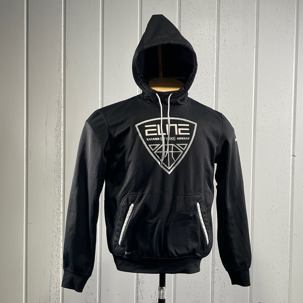 *Nike Elite Therma -Fit Men”s Black Hoodie Sweatshirt  Sz M